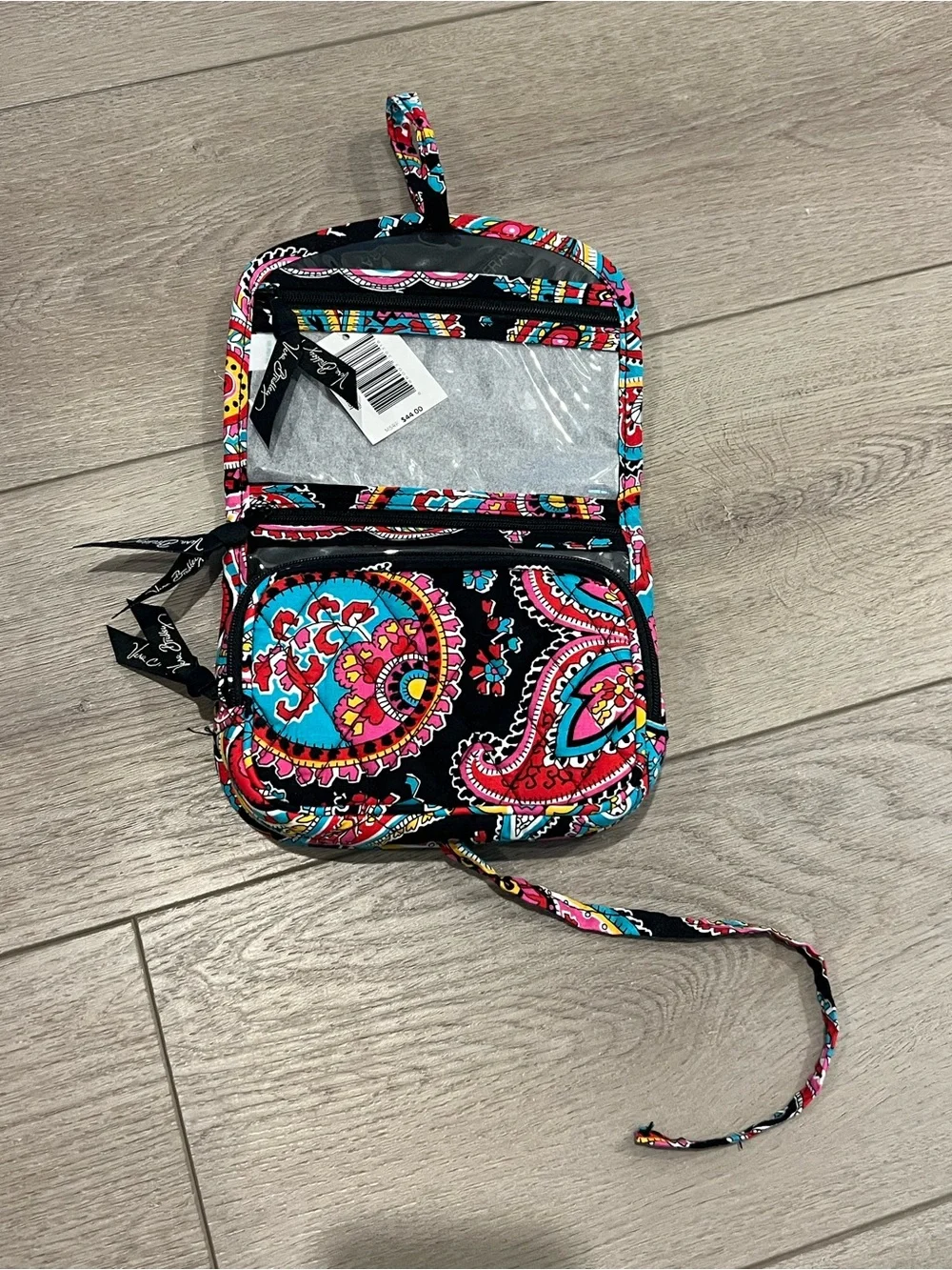 Vera Bradley Jewelry Travel Case Black and Pink Parisian Paisley NWT